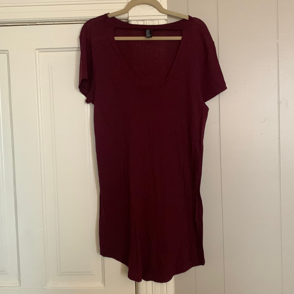 Burgundy dress from forever 21, size Md.